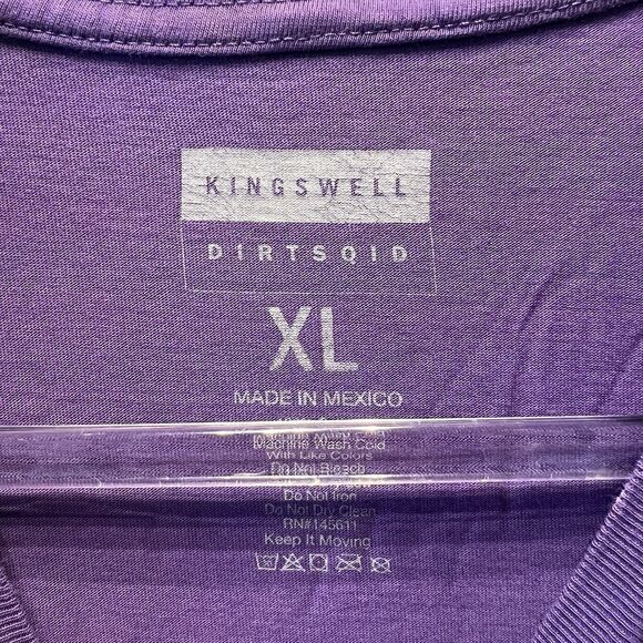 KINGSWELL DIRTSQID: Purple+Yellow LAKERS BASKETBALL Size XL Tee - Picture 3 of 6
